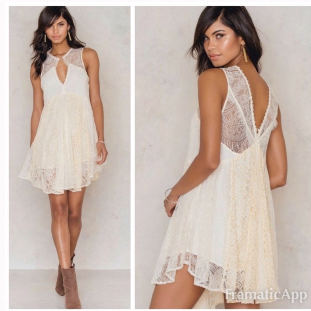 Free people Don’t you dare lace mini Dress